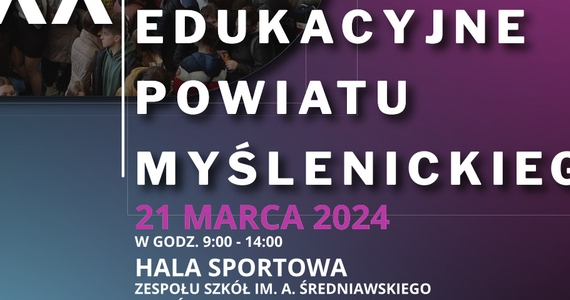 Plakat XX Targi Edukacyjne Powiatu Myślenickiego