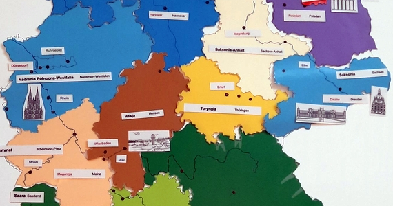 Mapa Niemiec plakat